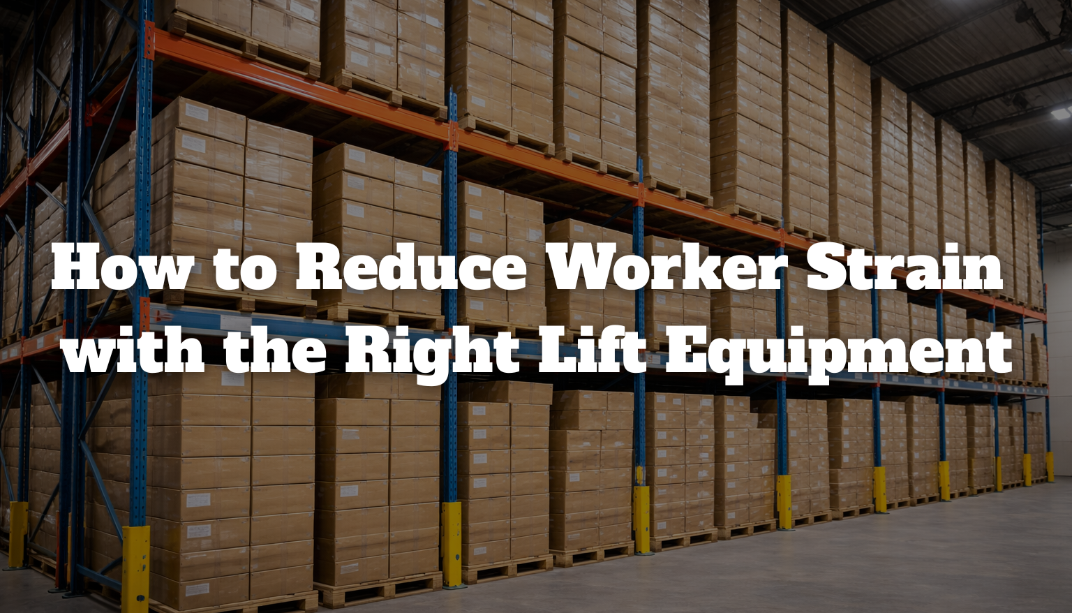 How to Reduce Worker Strain with the Right Lift Equipment