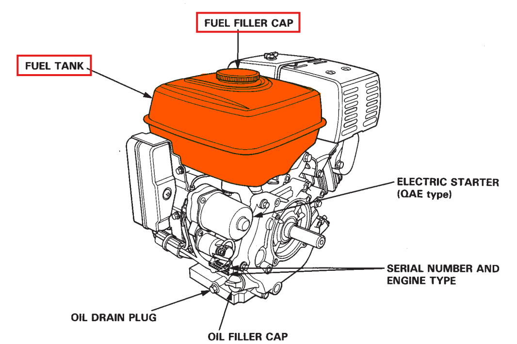 Gas Tank Spare Part for Honda GX270 4-Stroke Engine