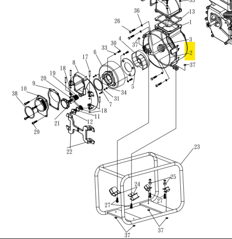 O-Ring Spare Part for TW3H 3" Honda Trash Pump