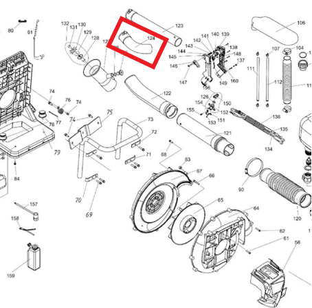 Black Elbow Cap Spare Part for TMD14 3.7 Gal Turbo Backpack Fogger