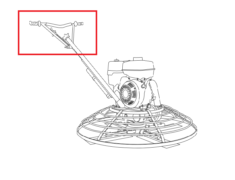 Handle Bars Spare Part for TPT36H 36" Power Trowel Honda