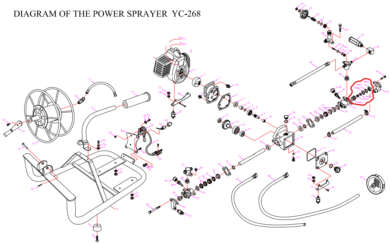 Pump Valve Assembly Spare Part for TBS500 1.3HP Skid Sprayer