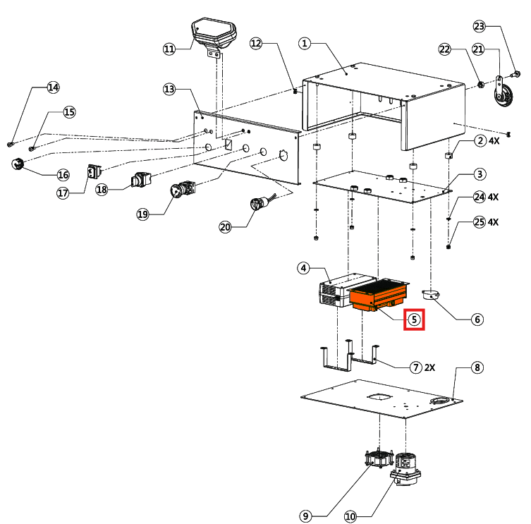 BLDC Controller Spare Part for TBUGGY300e 30" Battery Power Buggy
