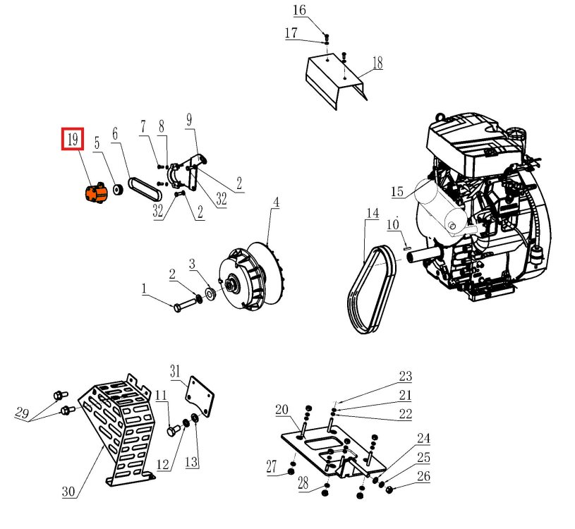 Gear Pump Spare Part for TRT46V 8ft Ride-On Power Trowel