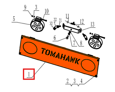 Label Plate Assembly Spare Part for TRT46V 8ft Ride-On Power Trowel