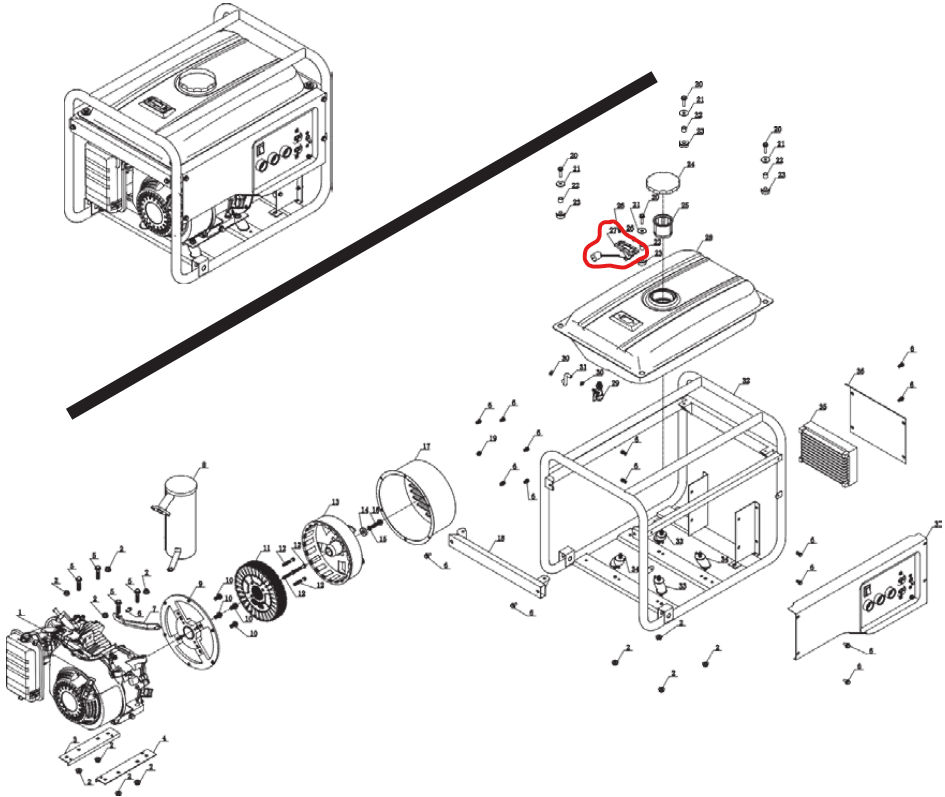 Replacement Rectifier Bridge Spare Part for TWG120A 120 Amp Welder Generator