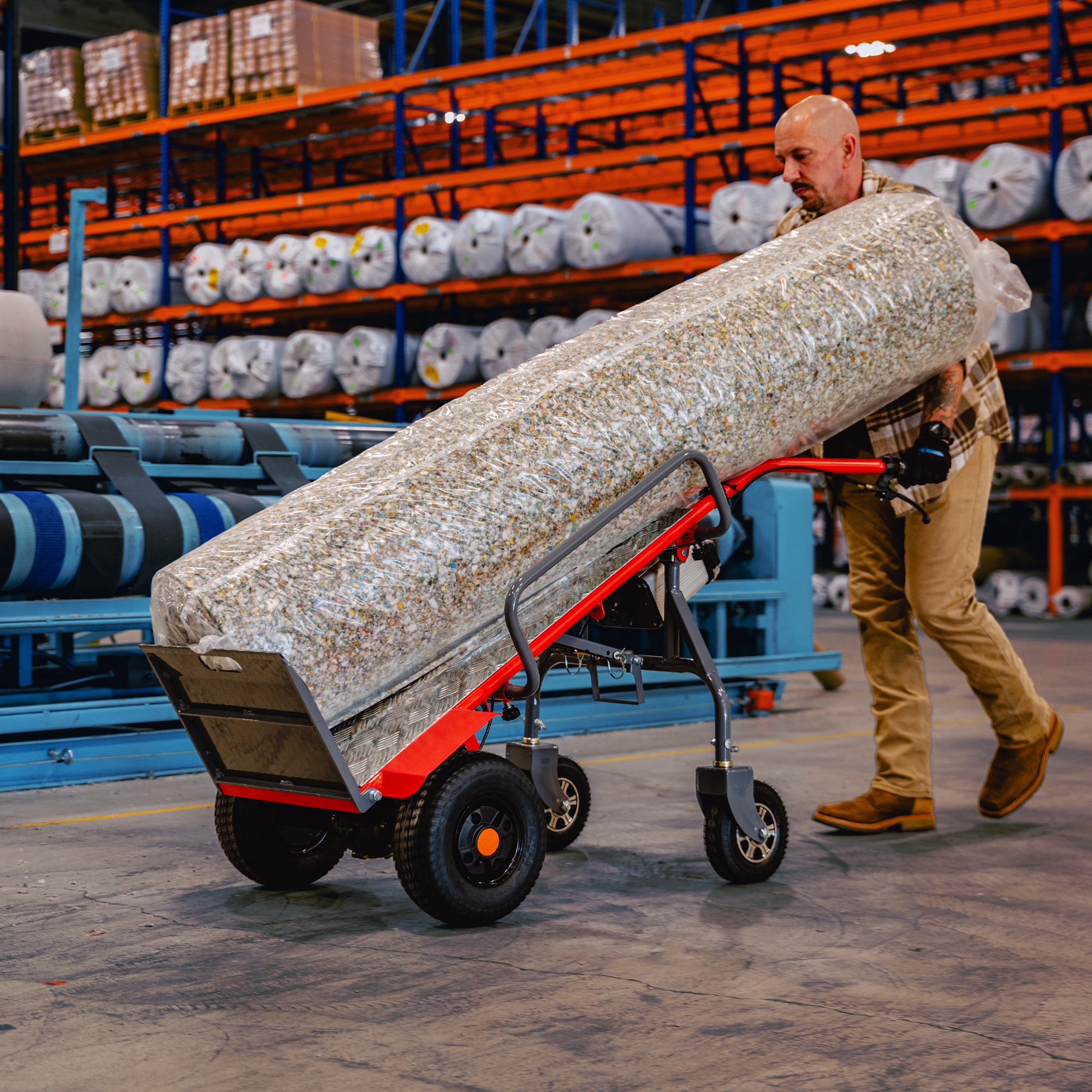 Electric Dolly Cart Hand Truck 570 lbs Capacity for Warehouses, Shops & Material Handling