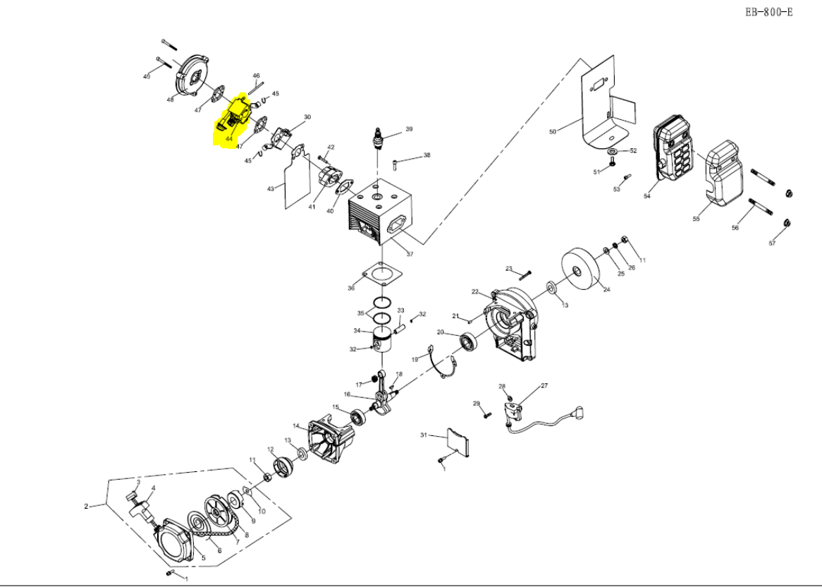 Carburetor for TGS30 Backpack Granular Spreader (EB-800-E.1.1)