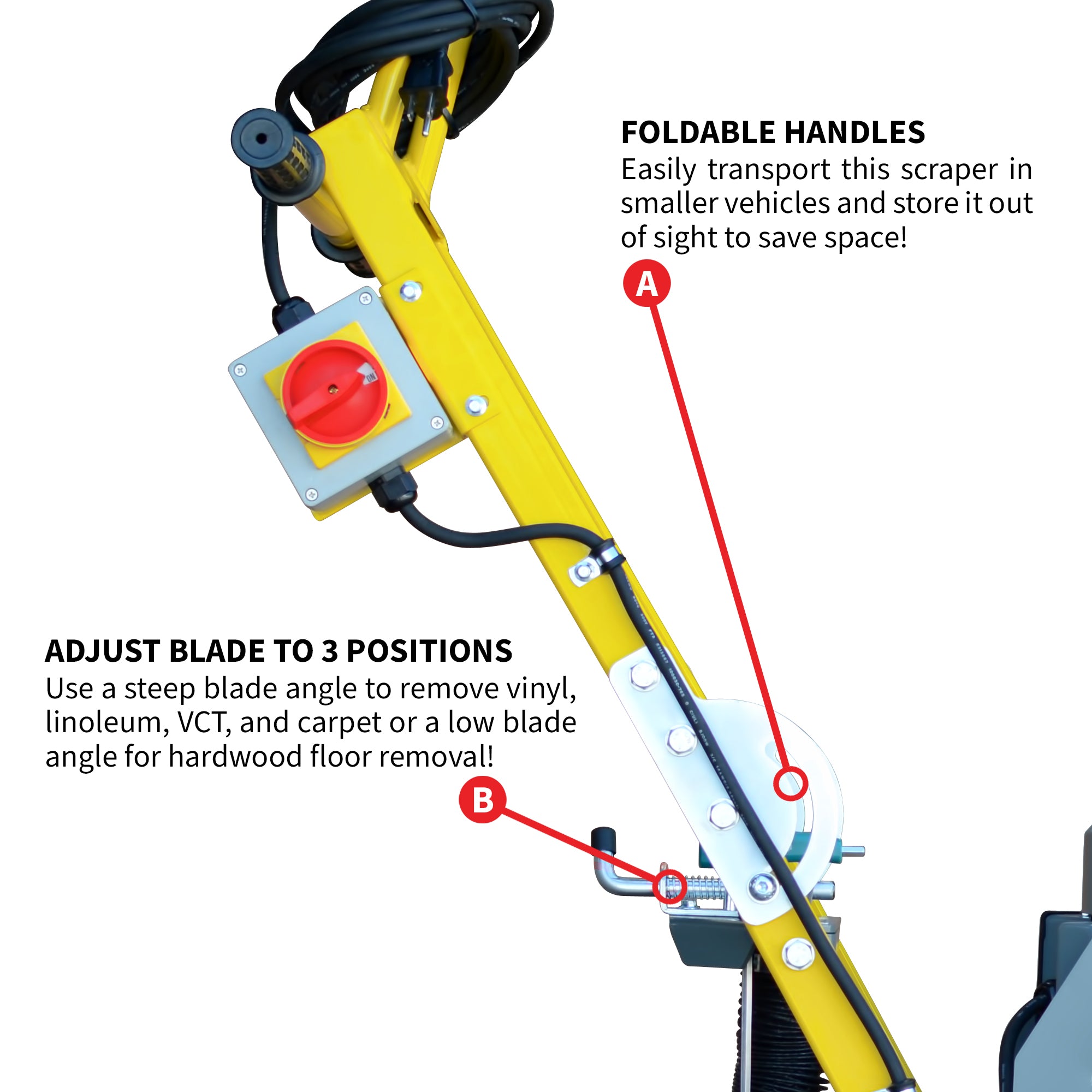Electric Floor Scraper Vinyl Stripper Carpet Wood Floor Remover