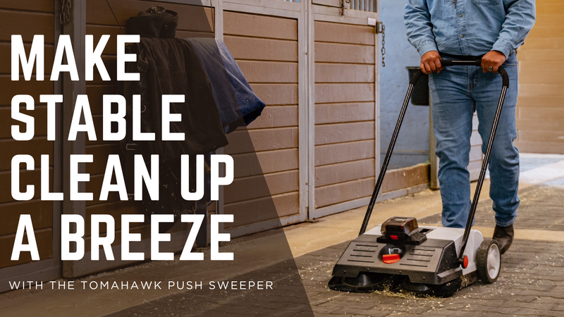 Make Stable Cleanup a Breeze with the Tomahawk Push Sweeper