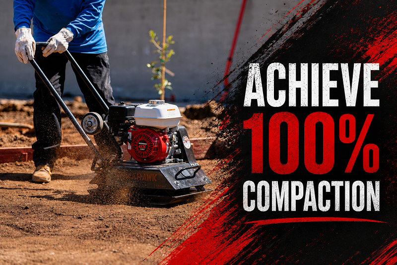 Achieve 100% Compaction with the Tomahawk TPC80H Plate Compactor