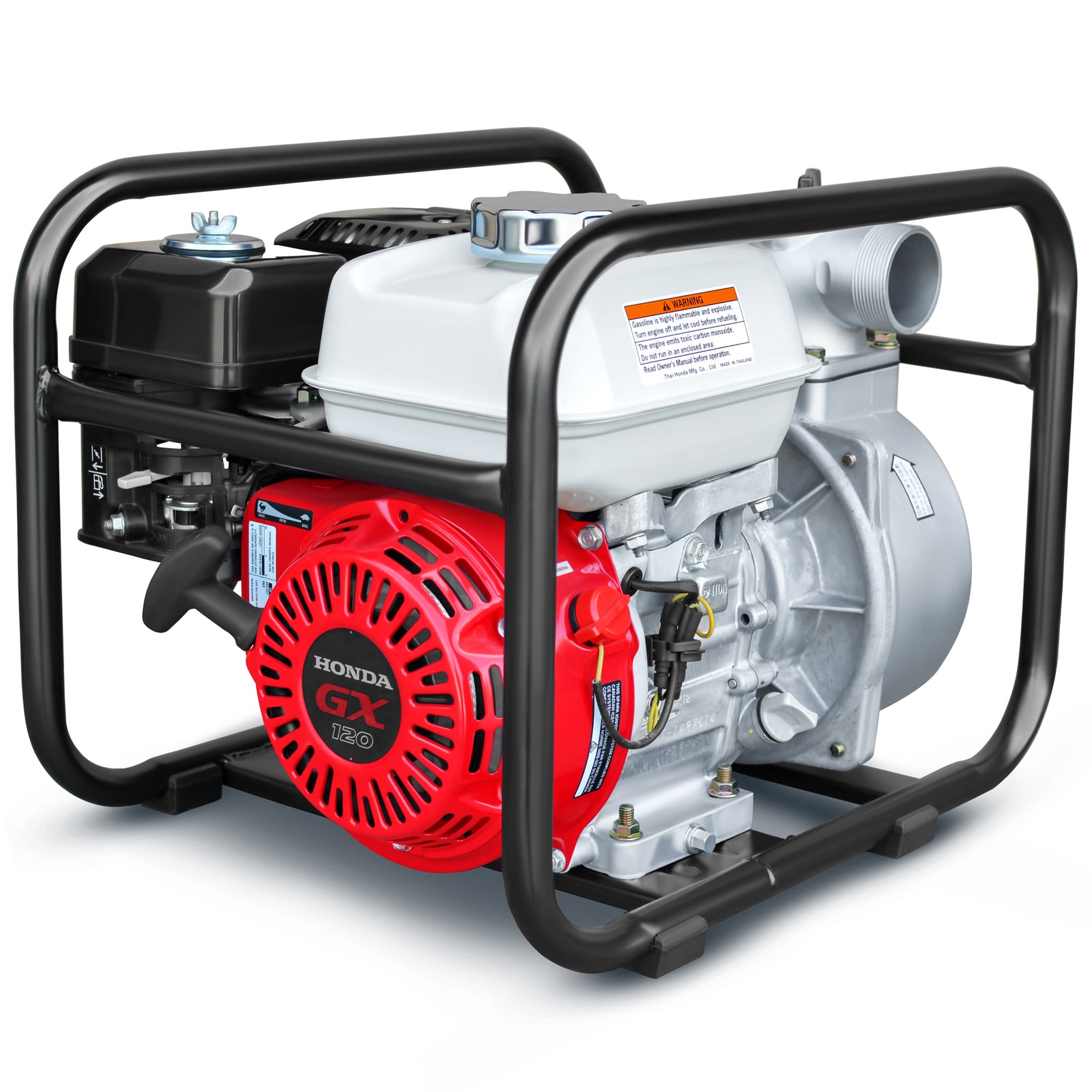 Portable Pumping Machine 2 Inch Trash Water Pump 164 GPM 3.5HP GX120 powered by Honda Portable ...