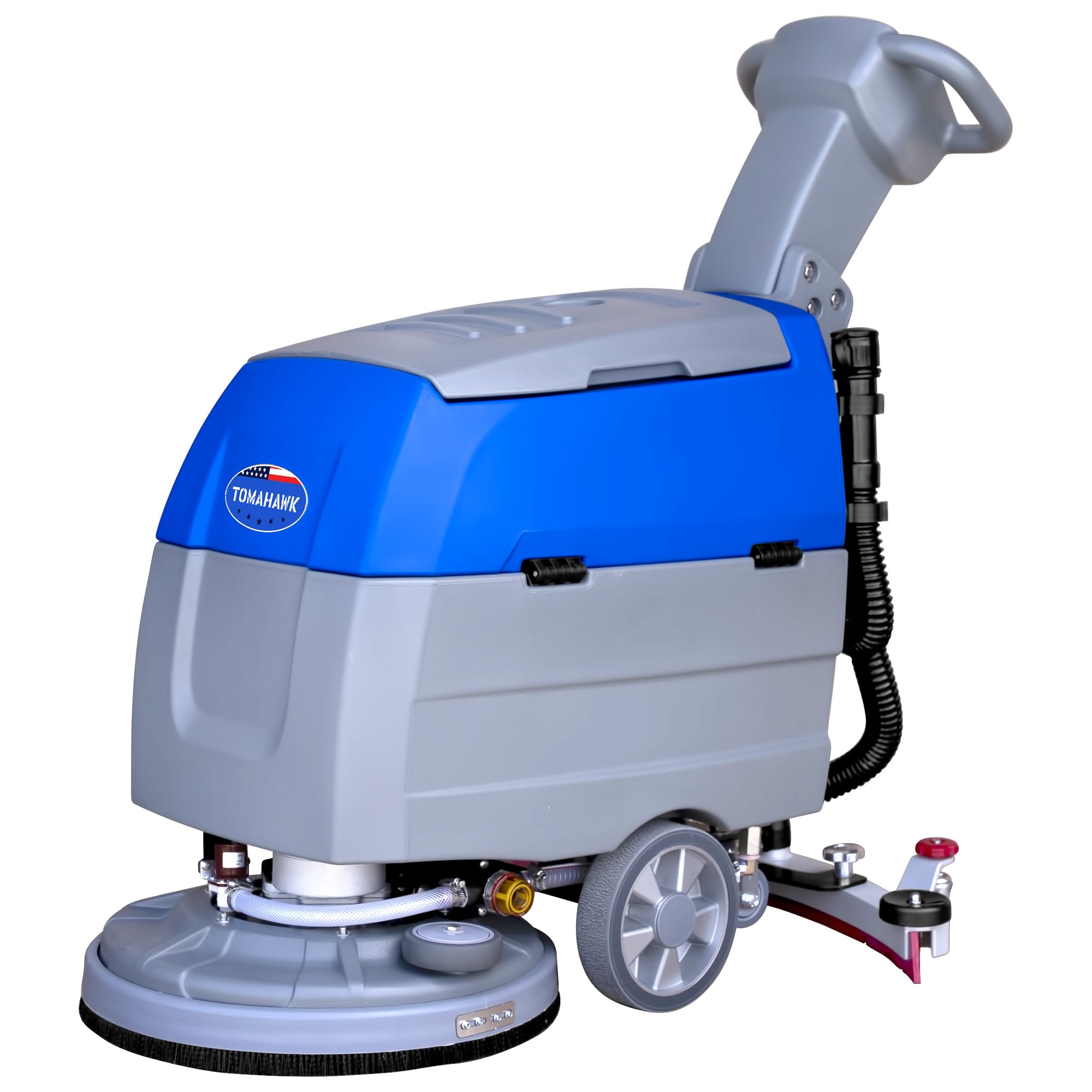 20” Auto Floor Scrubber Cleaner with Power Mop Brush 11 Gal Squeegee Cordless 24V Battery Powered