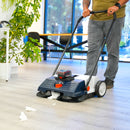 22" Battery Powered Push Sweeper With Double Brush System 18V Lithium-Ion