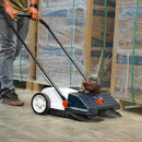 22" Battery Powered Push Sweeper With Double Brush System 18V Lithium-Ion