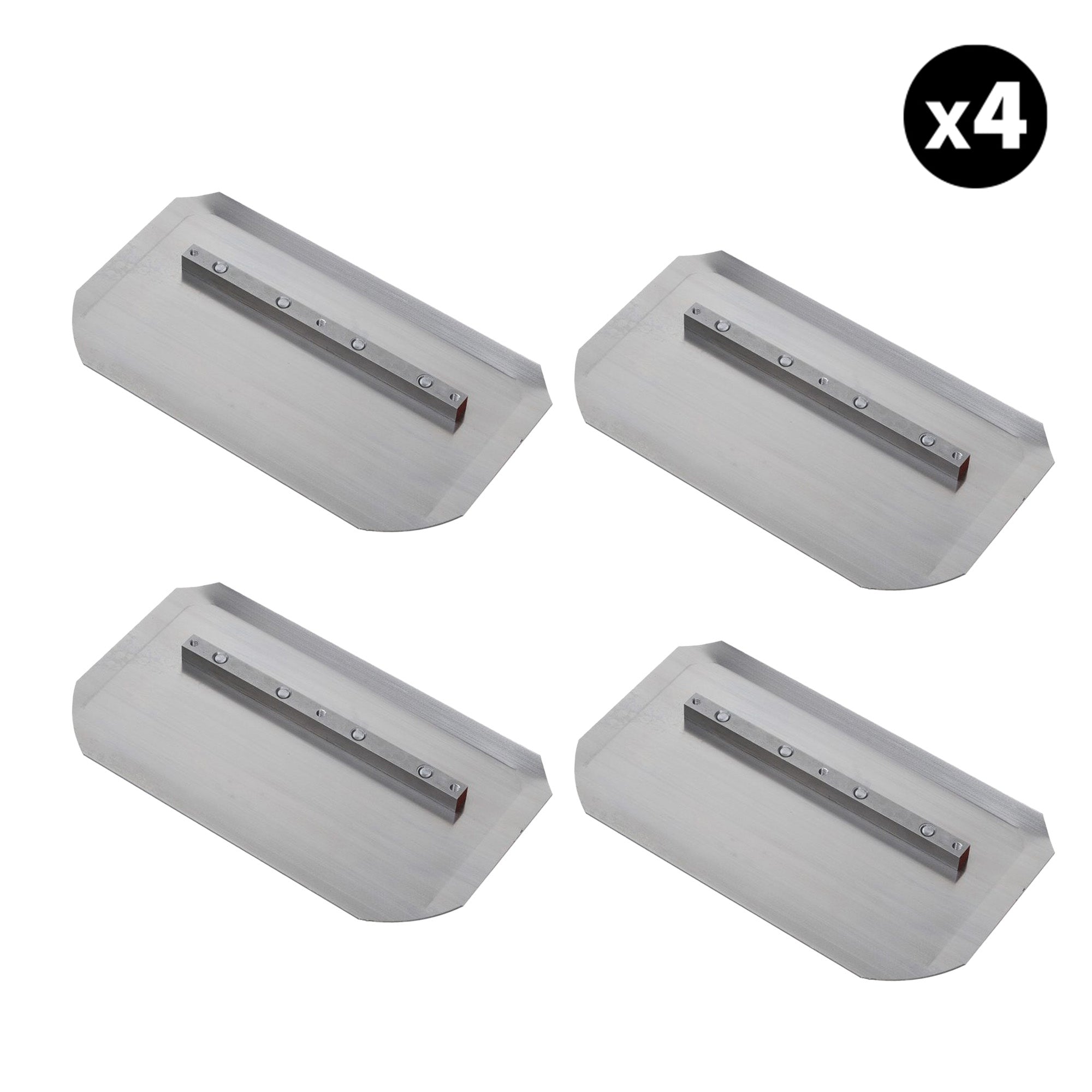 Set of 4 - 6″ x 10.5″ Replacement Combo Trowel Blades Bar Mount for Tomahawk 30" Portable Trowels