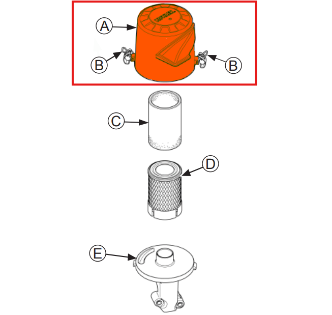 Air Filter Cover Assembly Spare Part for Kohler CH260 4-Stroke Engine