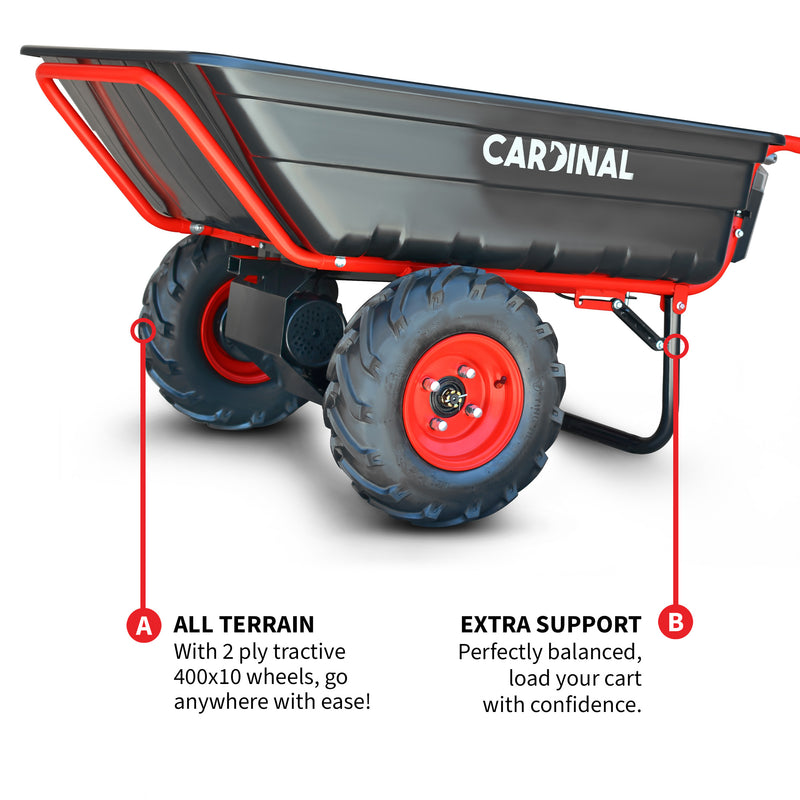 Heavy Duty Electric Utility Cart 40V Battery-Powered Wheelbarrow 660-lb. Bucket Capacity