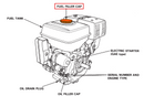 Gas Tank Spare Part for Honda GX390 4-Stroke Engine