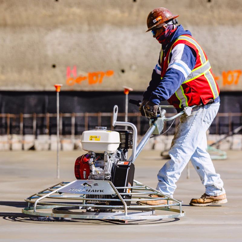 Factory Reconditioned 46" Honda Concrete Fast Pitch Power Trowel with 8.5HP Honda GX270 Combo Blades and Float Pan Finishing Tool