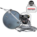 46" Honda Concrete Fast Pitch Power Trowel with 13HP Honda GX390 Combo Blades and Float Pan Finishing Tool
