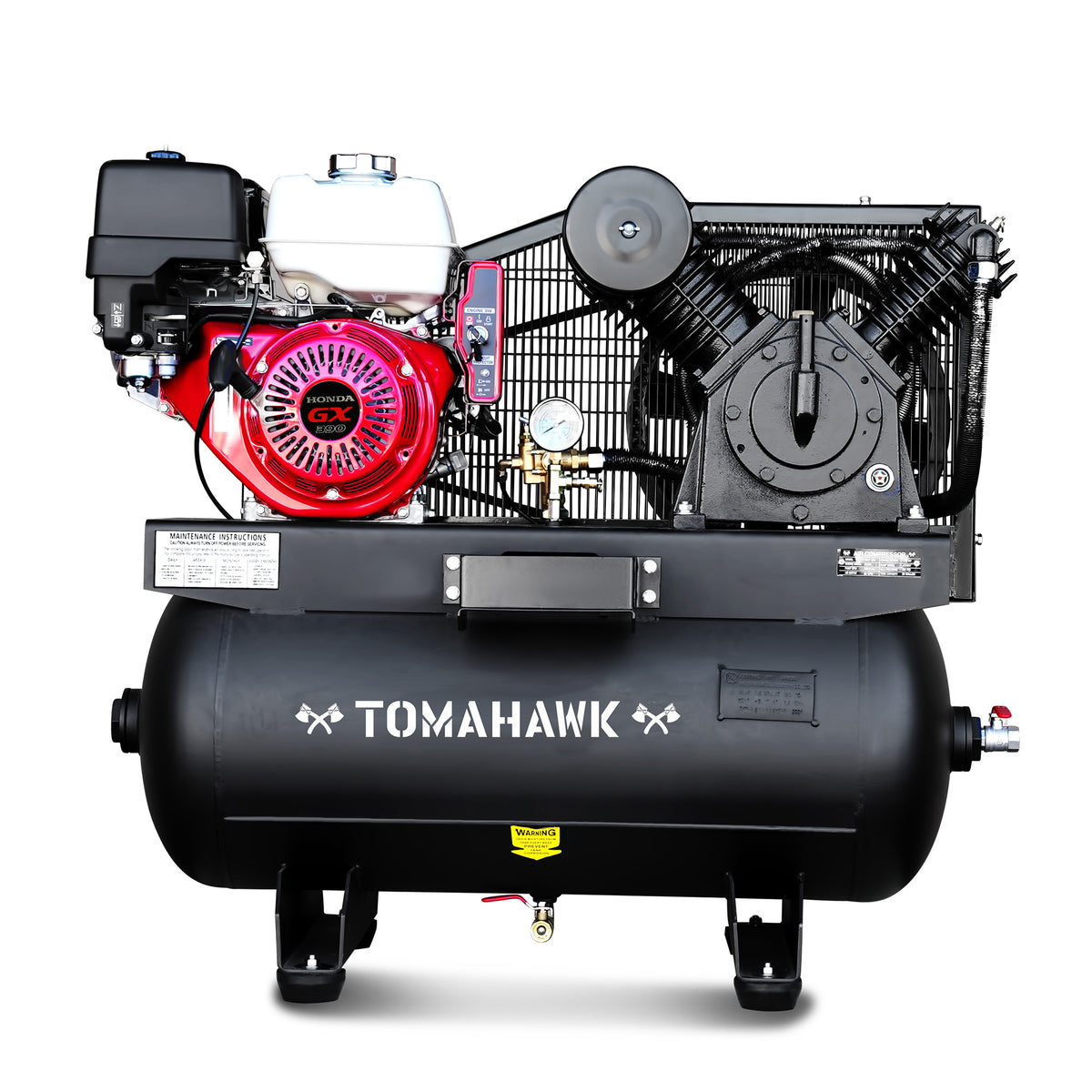 Tomahawk TAC30H-390 30 Gallon Gas Powered Air Compressor