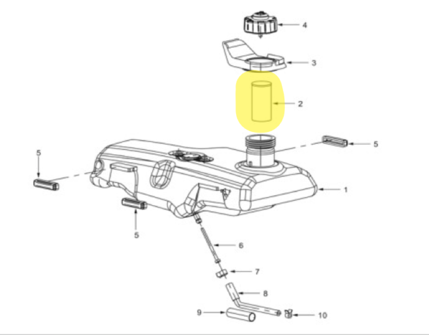 Fuel Filter for 2000 Watt Inverter Generator TG2000i (Part No. 3200.467.001V.00.02)