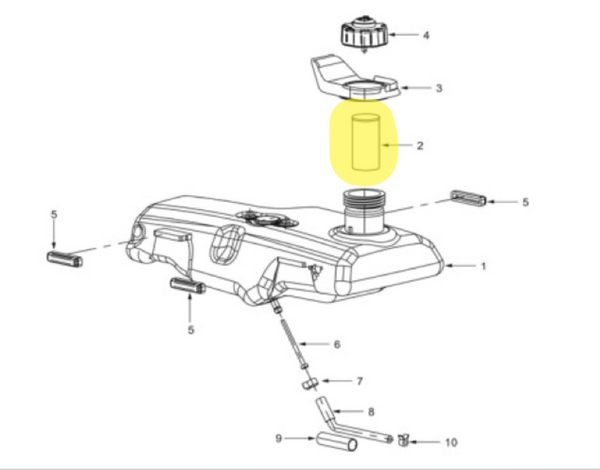 Fuel Filter for 2000 Watt Inverter Generator TG2000i (Part No. 3200.467.001V.00.02)