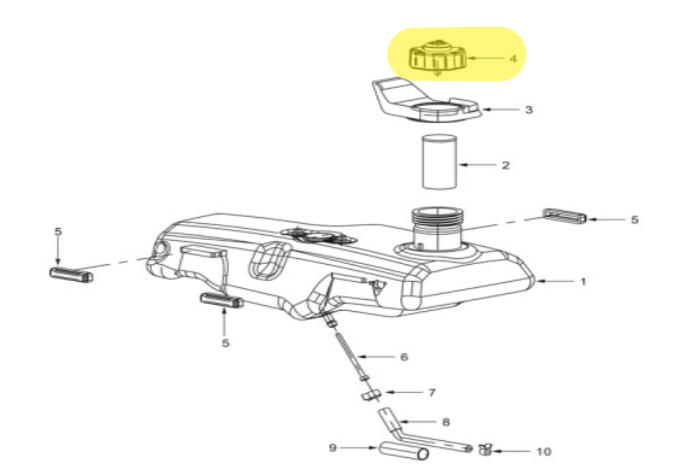 Fuel Cap for TG3000i Inverter Generator (Part No. 3200.467.C05V.00.01)