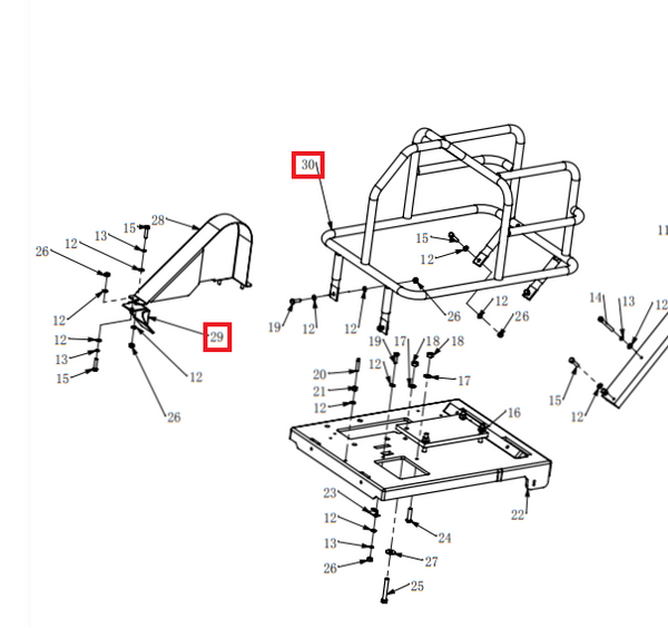 Metal Plate Replacement (P029-P031) Spare Part for TFS6H 6" Early Entry Green Concrete Saw