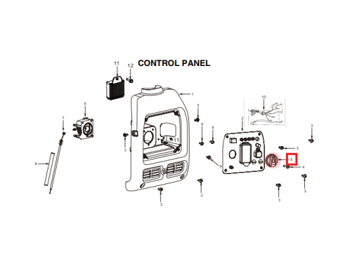 Replacement Knob Switch Run Choke Spare Part for TG3000i 3000 Watt Inverter Generator