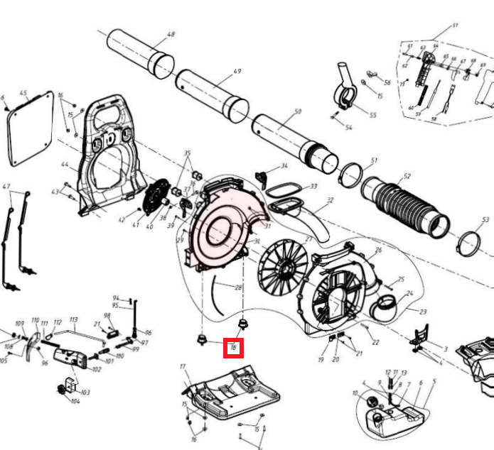 Blower Housing Mount Kit (3F-30.17 and 3F-30.12) Spare Part for TGS30 4 Gallon Fertilizer Spreader