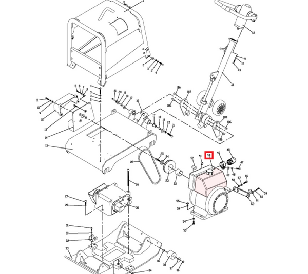 Gas Tank Spare Part for TPC170H 6.5HP Honda Reverse Compactor