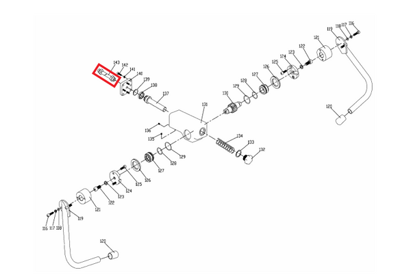 Hydraulic Line (P010) Spare Part for TPC170H 6.5HP Honda Reverse Compactor