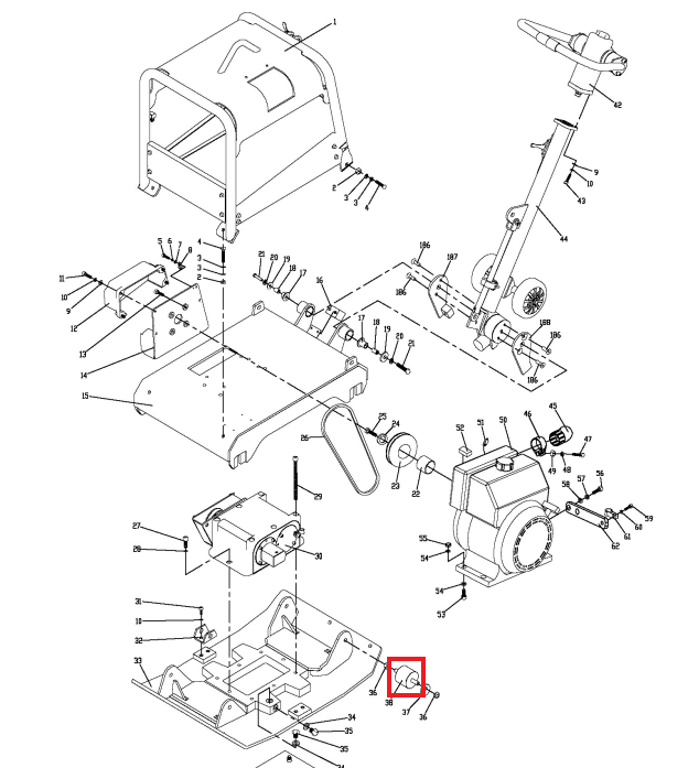 Shock Mounts Spare Part for TPC170H 6.5HP Honda Reverse Compactor