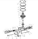 Right Gearbox Assembly Spare Part for TRT46V 8ft Ride-On Power Trowel