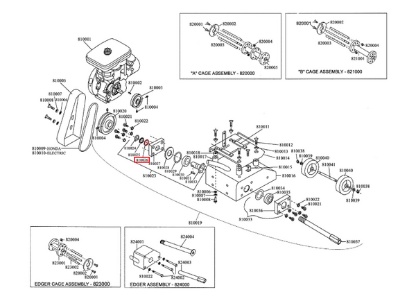 Felt Washer (P034) Spare Part for TSCAR-8H 8" Scarifier Honda