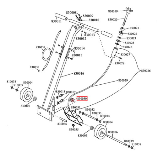 Handle Pulley Replacement (810020)(P035) Spare Part for TSCAR-8H 8" Scarifier Honda