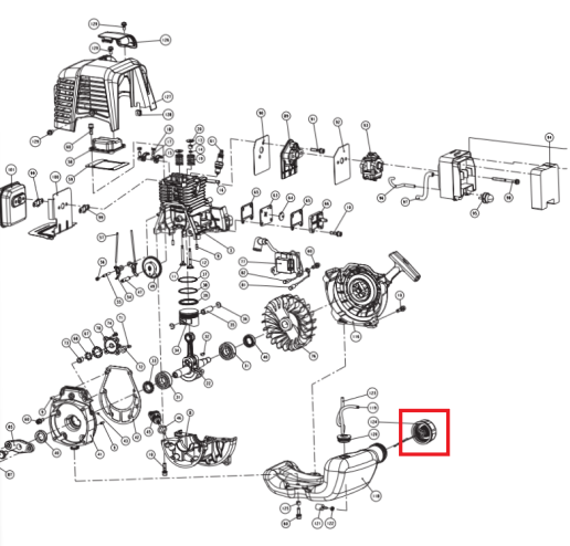 Gas Cap Replacement (P031) Spare Part for Tomahawk 37cc 4-Stroke Engine