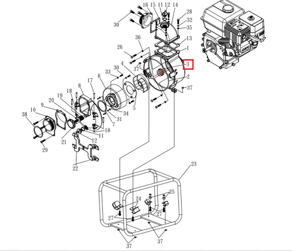 Mechanical Seal (30T2-3) Spare Part for TW3H 3" Honda Trash Pump