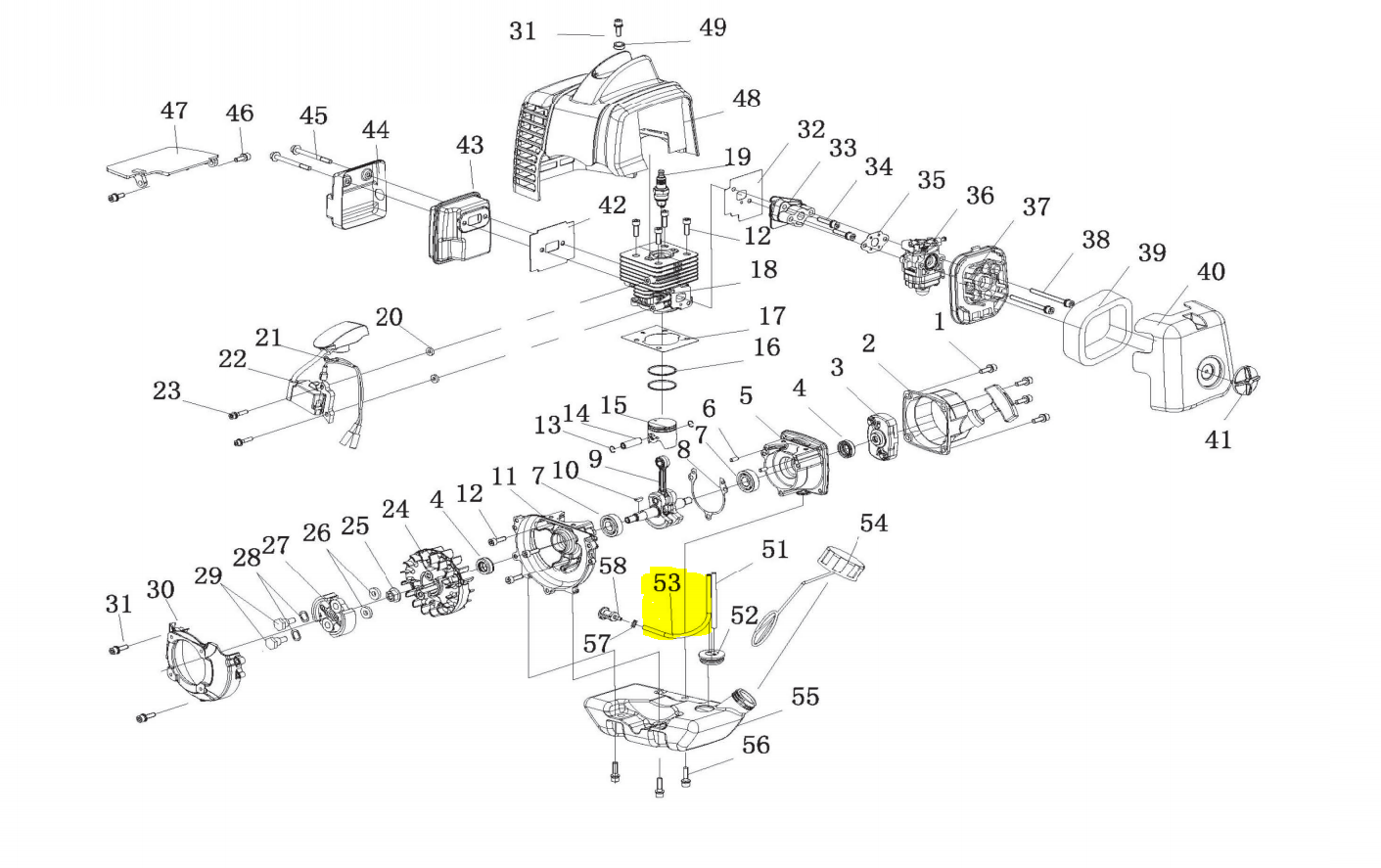 2 Stroke Engine Fuel Filter and Fuel Line for Backpack Granular Spreaders