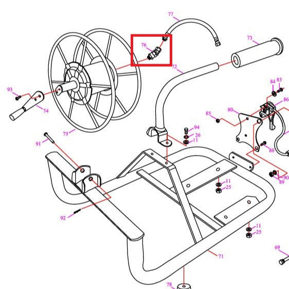Roller (Part 76) Spare Part for TBS500 1.3HP Skid Sprayer