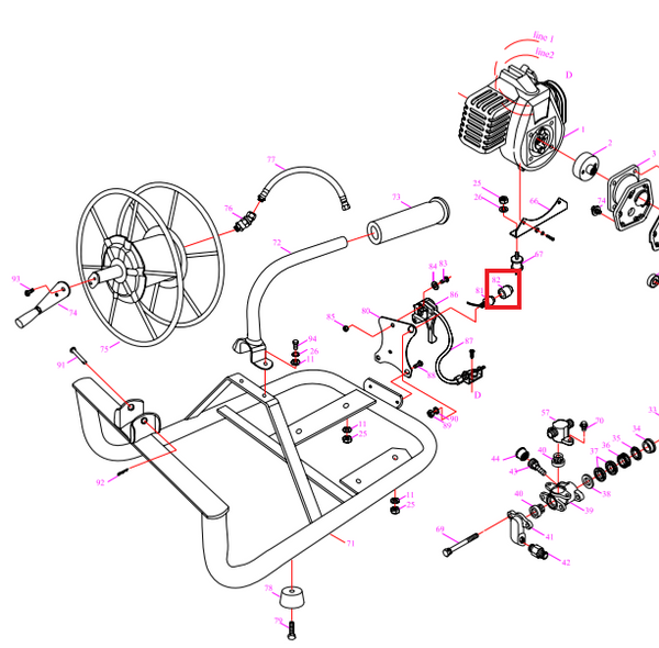 Stop Switch (P018) Spare Part for TBS500 1.3HP Skid Sprayer