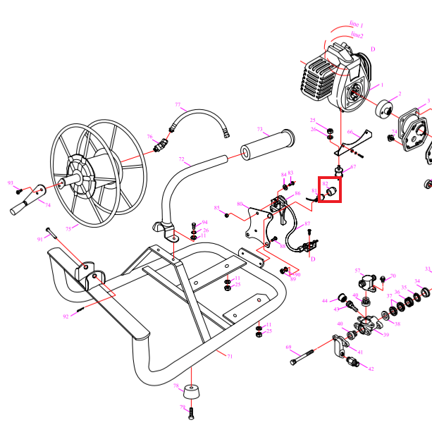 Stop Switch (P018) Spare Part for TBS500 1.3HP Skid Sprayer