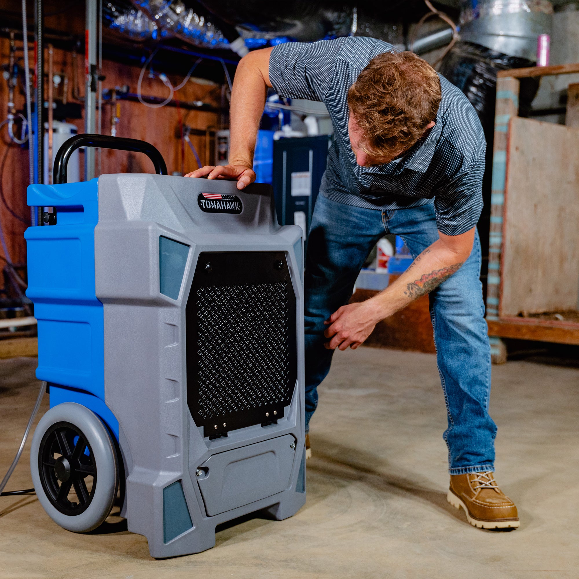 190 Pint Commercial Industrial Dehumidifier 7,000 ft² Rated LGR Integrated Pump Drain Hose