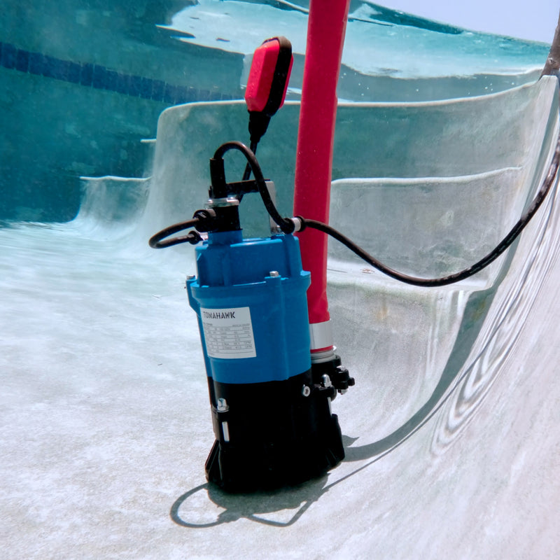 Tomahawk 1/2 HP Submersible Trash Pump, 66 GPM / 3960 GPH, 400W 2" Discharge Heavy-Duty Dirty Water Pump for Dewatering, Flooded Basements, Pits, Pools, Irrigation, and Construction Sites