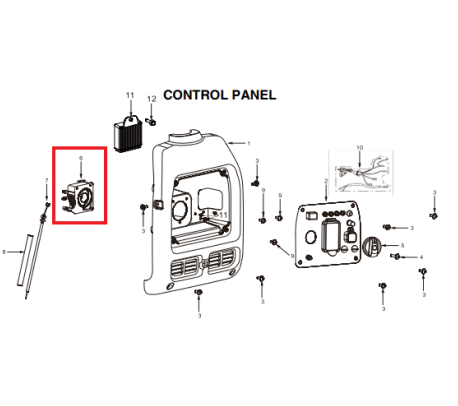 Switch (P035) Spare Part for TG2000i 2000 Watt Inverter Generator