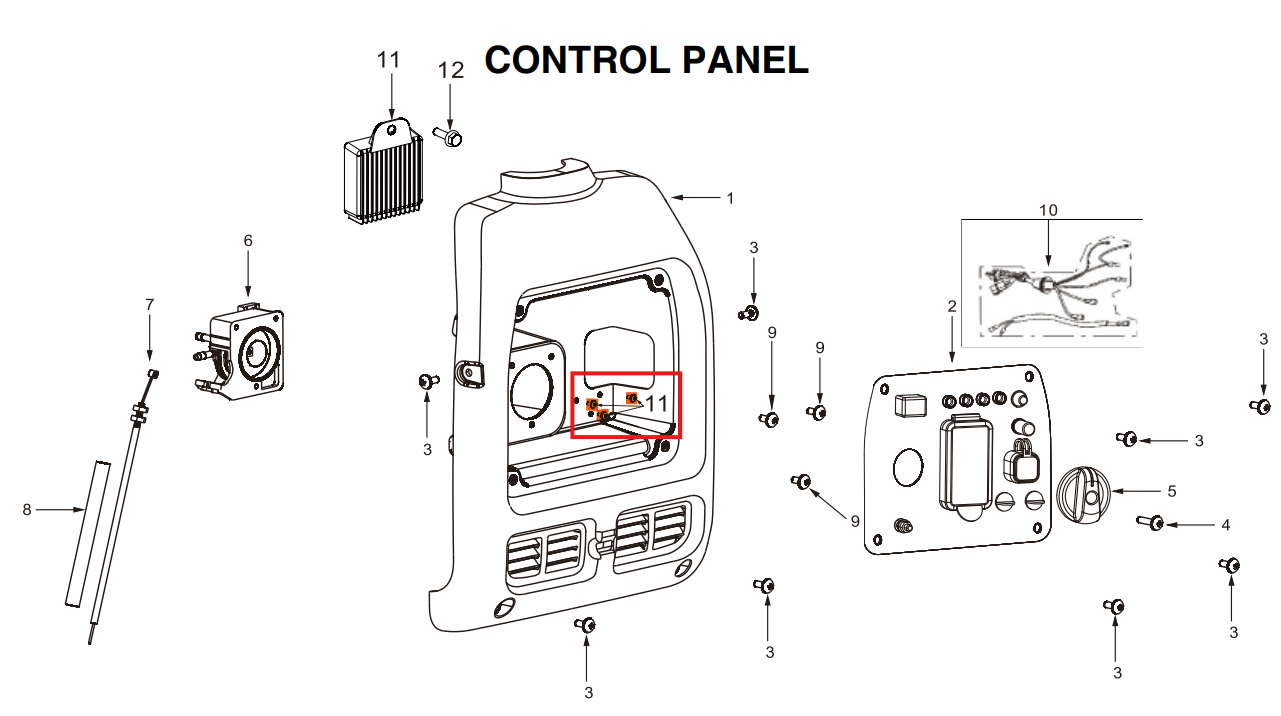 Automatic Voltage Regulator Spare Part for TG2000i 2000 Watt Inverter Generator