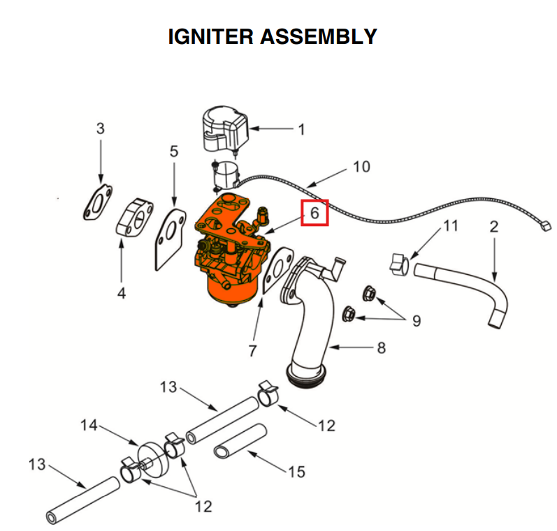 Carburetor for TG3000i Watt Inverter Generator (Part No. 2260.T48.C01V.00.00)