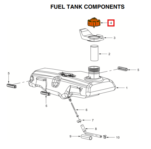 Fuel Cap for 2000 Watt Inverter Generator TG2000i (Part No. 3200.467.C05V.00.01)